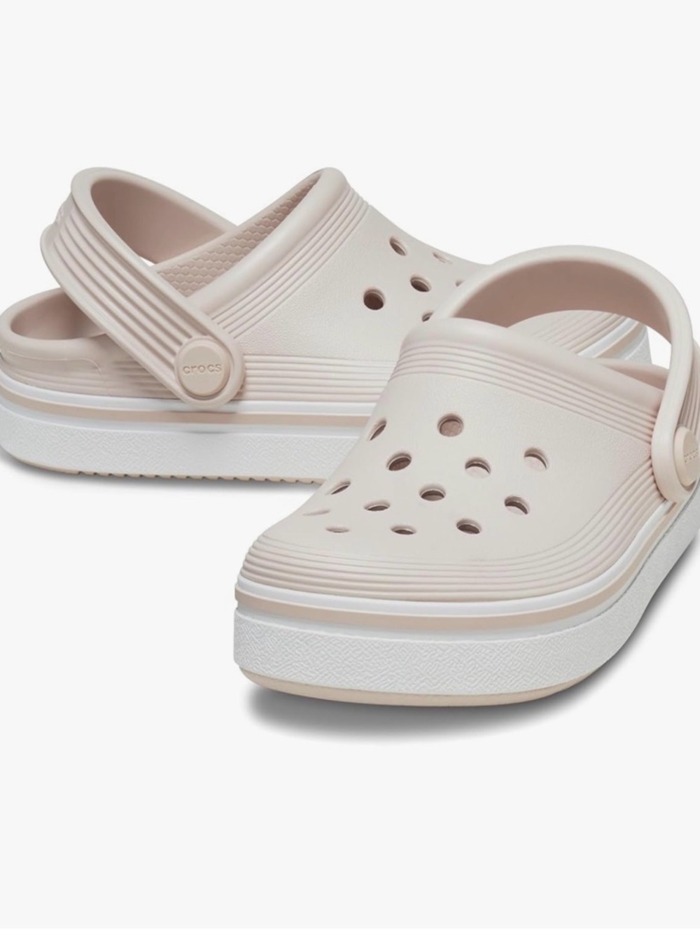 CROCS Unisex Platform Off Court Clogs | Size J3